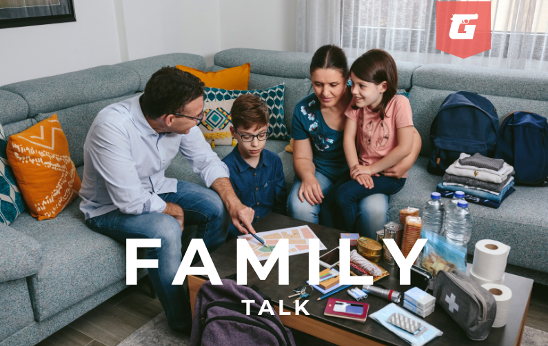 Family conversation about responsible firearms ownership and safety
