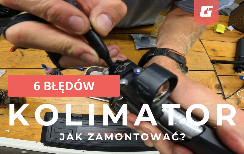 montaż kolimatora na pistolecie